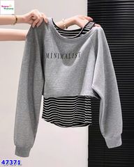 Set 2 áo Minimal xám