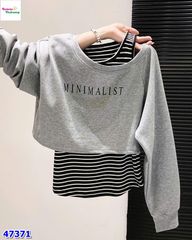 Set 2 áo Minimal xám