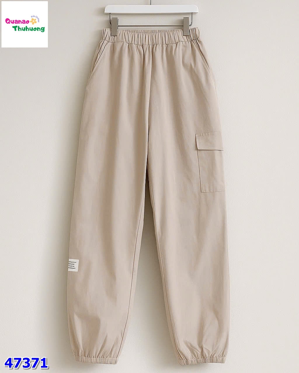 Quần kaki Perimit kem túi hộp