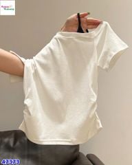 Áo lệch vai trắng smooth