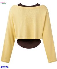 Set 2 áo lệch vai the year vàng