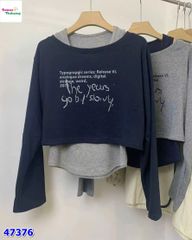 Set 2 áo lệch vai the year navy