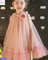 Đầm babydoll hồng hoa