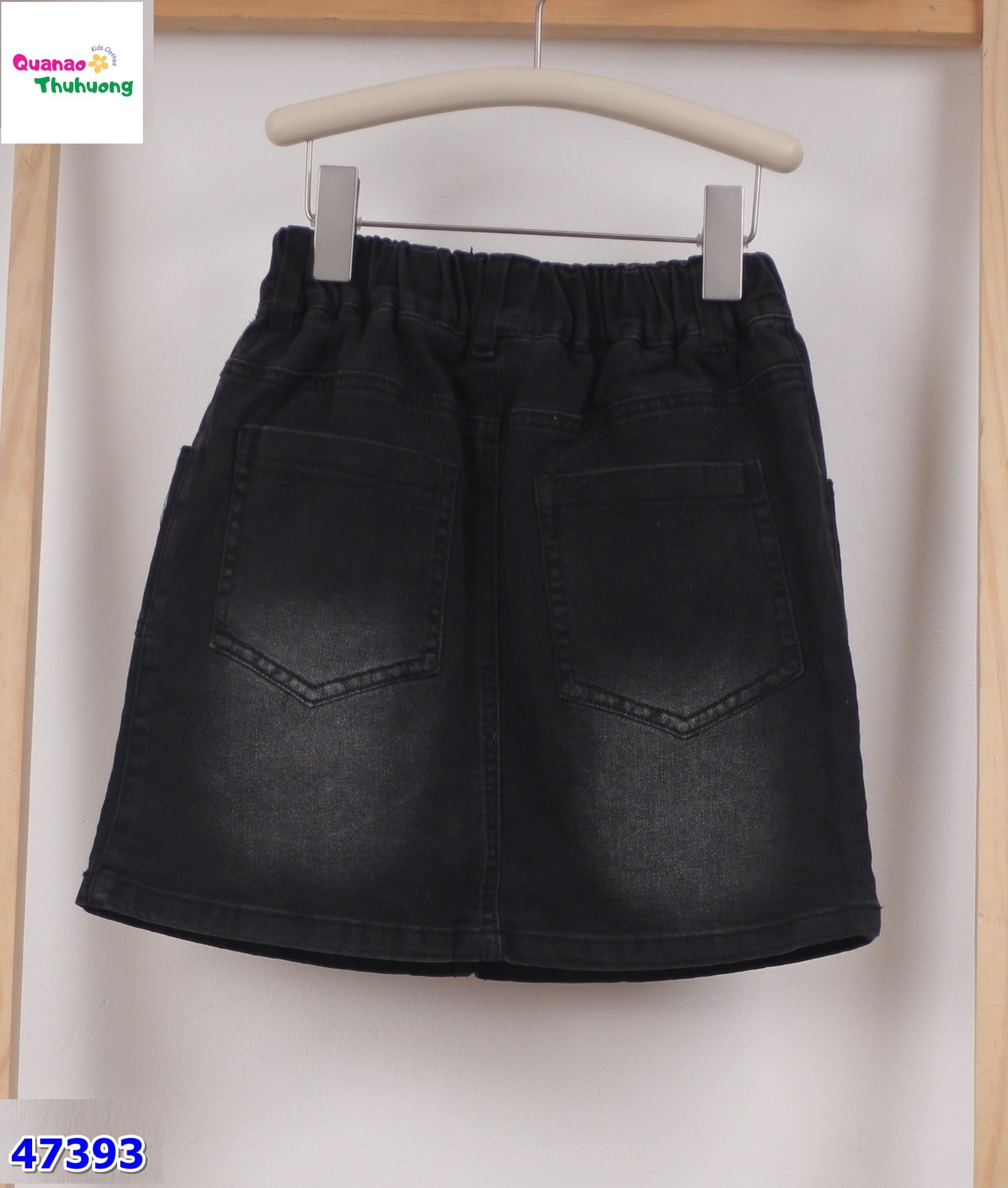 Chân váy jean Syci đen túi kéo