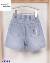 Quần short jean Disi xanh túi Smile