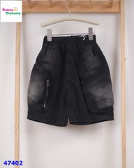 Short jean XSD đen túi hộp 1977