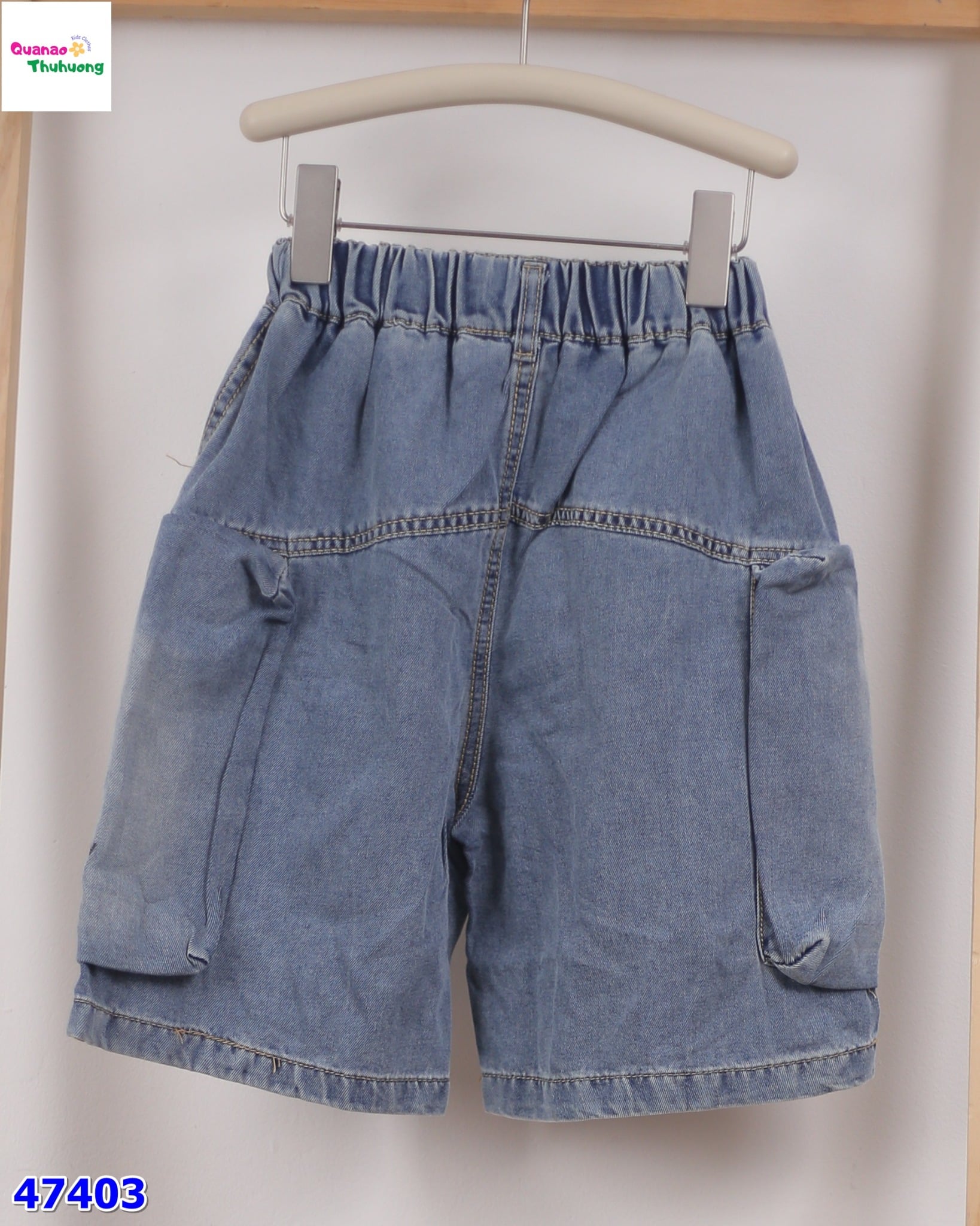 Short jean XSD xanh túi hộp 1977