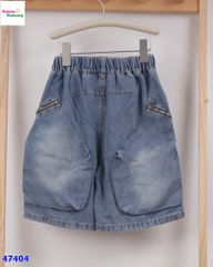 Short jean XSD xanh túi chéo