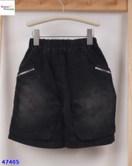 Short jean XSD đen túi chéo
