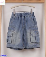 Short jean XSD xanh túi hộp có nút