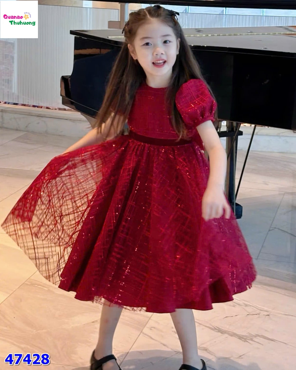 Đầm tiệc Sofia đỏ đính cườm