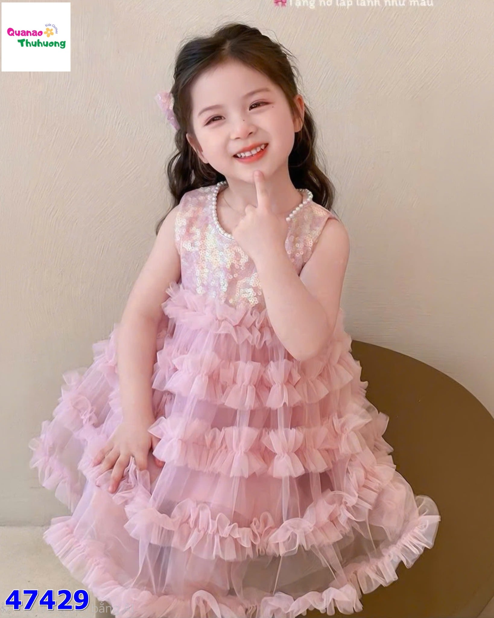 Đầm tiệc Sofia tầng hồng