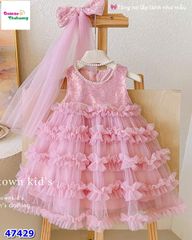 Đầm tiệc Sofia tầng hồng