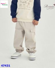 Quần kaki Perimit kem túi hộp