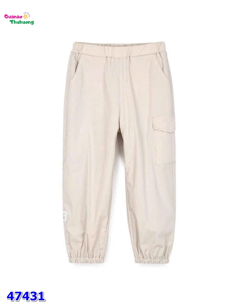 Quần kaki Perimit kem túi hộp