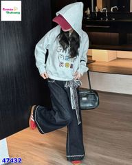 Áo Sweater xám GHRJ khóa kéo