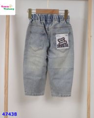 Quần jean xanh túi Never Stop