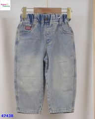 Quần jean xanh túi Never Stop