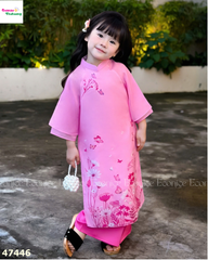 Áo dài Econice hồng đậm Nguyệt Vy