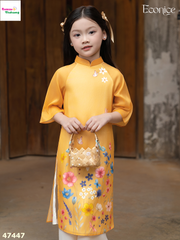 Áo dài Econice vàng hoa Tường Ân