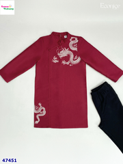 Áo dài Econice đỏ rồng Minh Vương