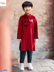 Áo dài Econice đỏ ngựa Bảo Minh