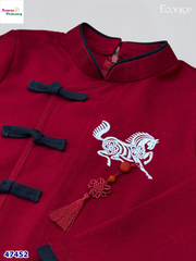 Áo dài Econice đỏ ngựa Bảo Minh