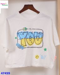 Áo crotop trắng You