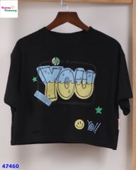 Áo crotop đen YOU