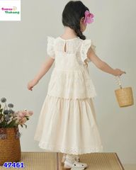 Set váy + khoác ren kem