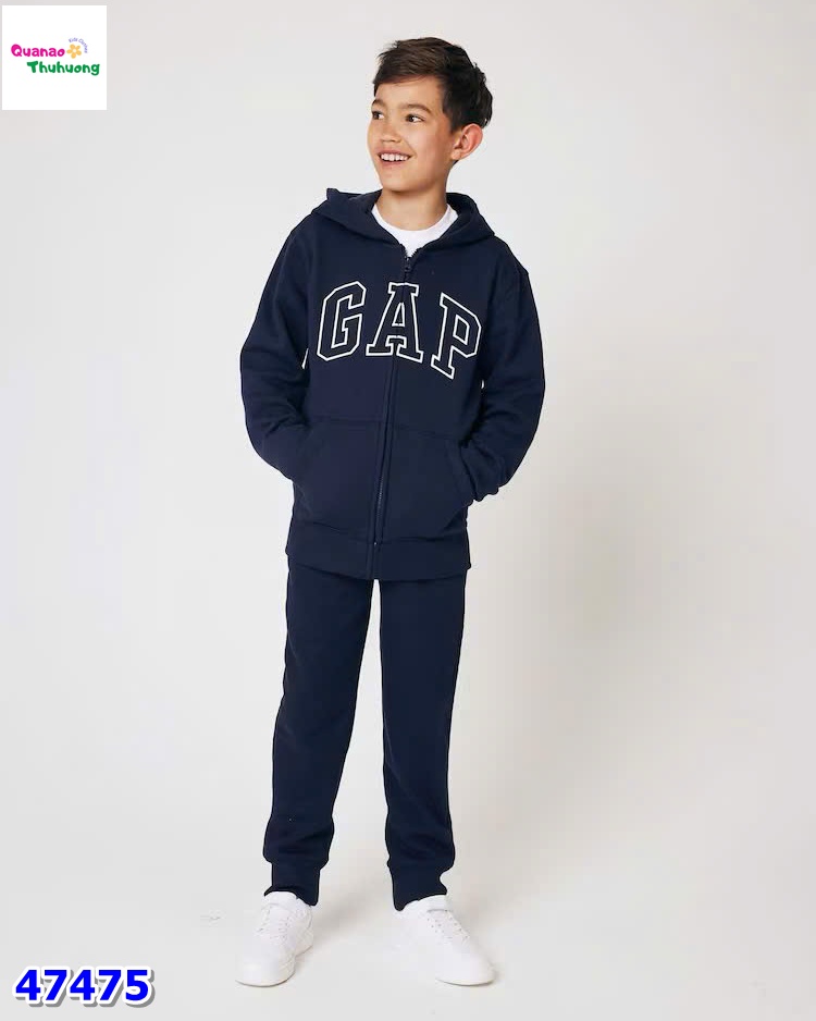 Áo khoác G màu xanh dương chữ trắng