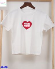 Áo BabyTee trắng tim đỏ