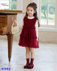 Set đầm đỏ đính cườm