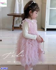 Set đầm hồng voan