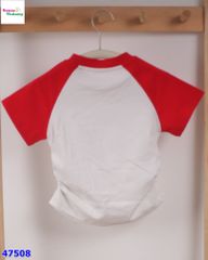 Áo trắng tay đỏ Hello Kitty