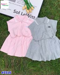 Set váy polo hồng Alo