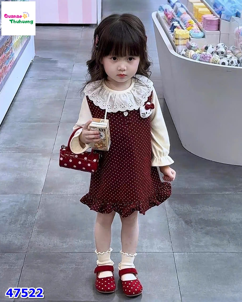 Set váy đỏ chấm bi