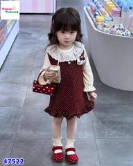 Set váy đỏ chấm bi