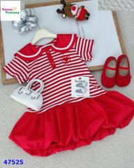 Đầm Miakid sọc đỏ