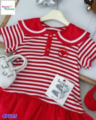 Đầm Miakid sọc đỏ