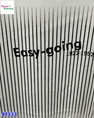 Áo thun trắng sọc đen Easy - going