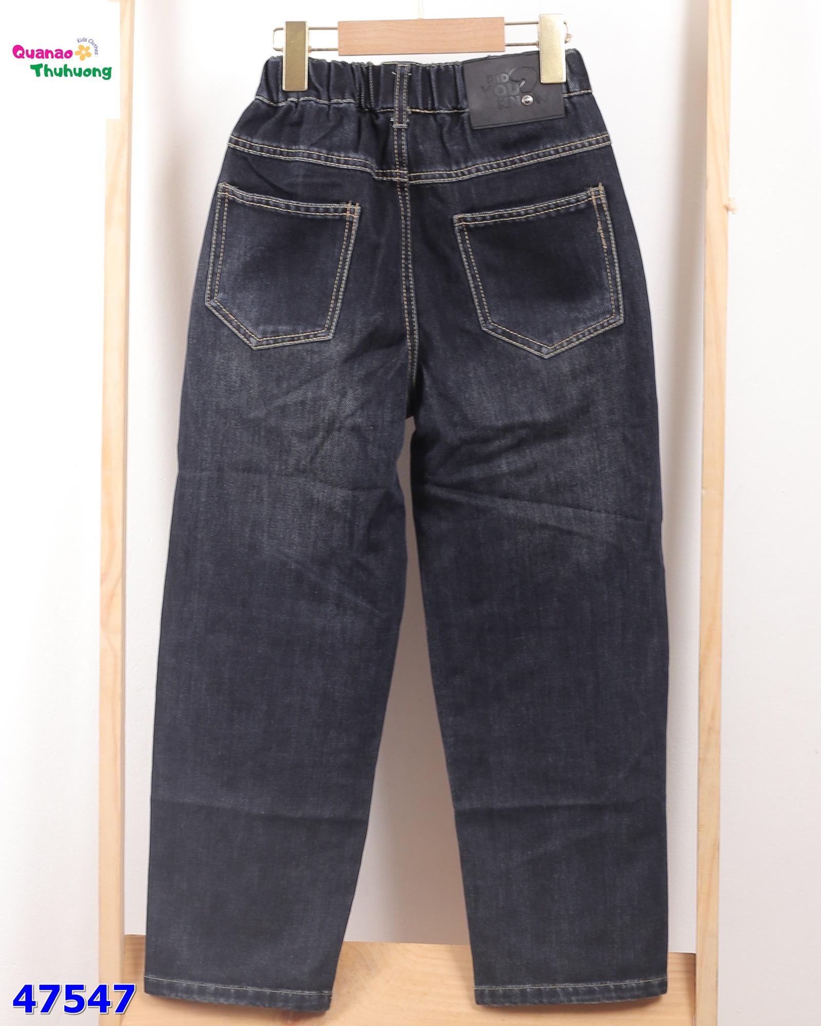 Quần jean xanh đen túi chữ D