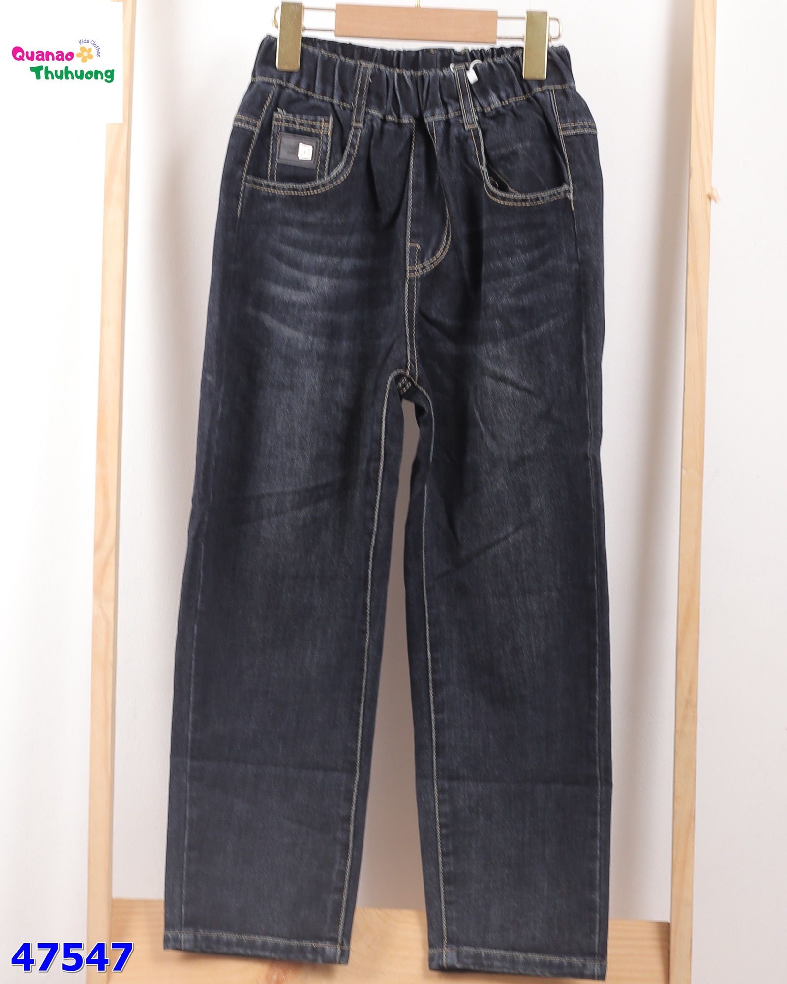 Quần jean xanh đen túi chữ D