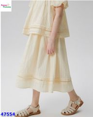 Set váy kem tay bồng