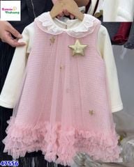 Đầm dạ hồng ngôi sao