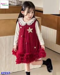 Đầm dạ đỏ ngôi sao