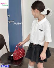 Áo polo Banbino trắng Snoopy