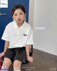 Áo polo Banbino trắng Snoopy