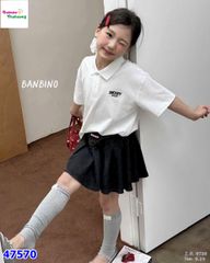 Áo polo Banbino trắng Snoopy