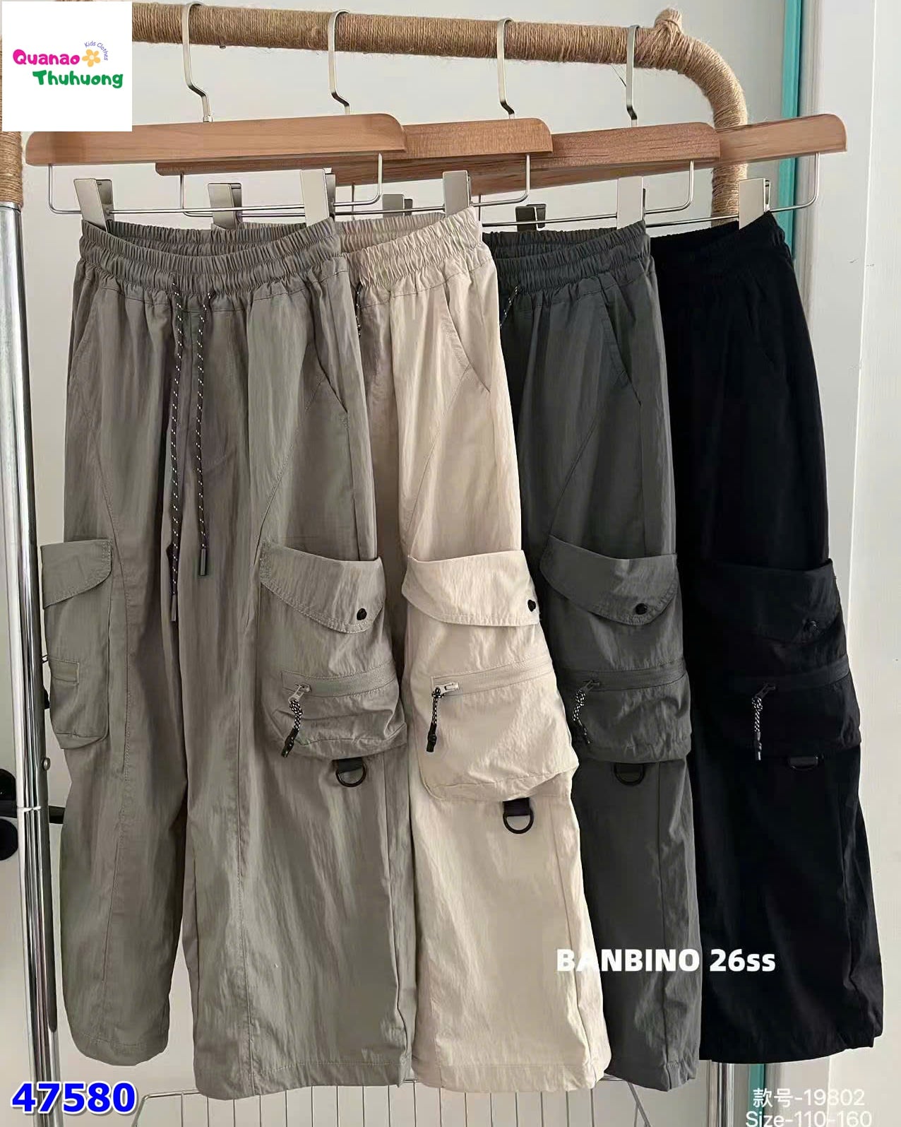 Quần dài Banbino kem túi hộp